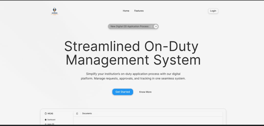Aavedan - On Duty Application Management System